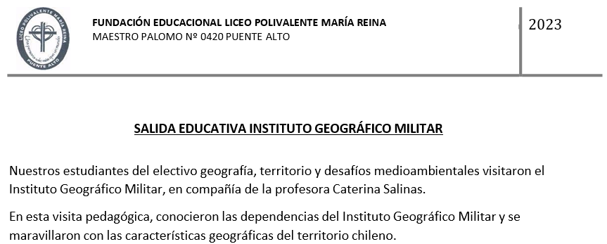 Salida Instituto Geogrfico Militar Cap 1